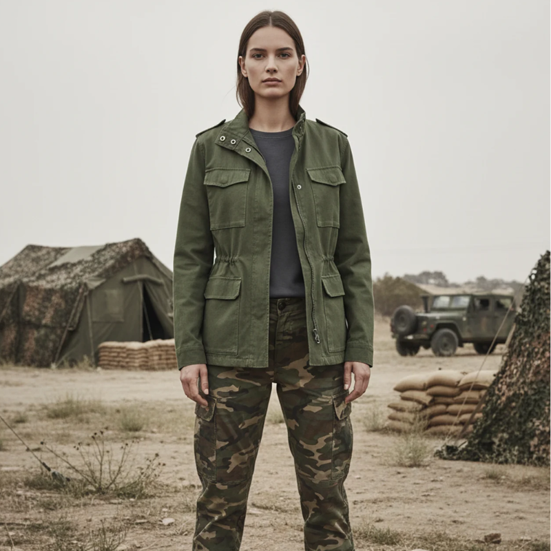Veste style militaire femme