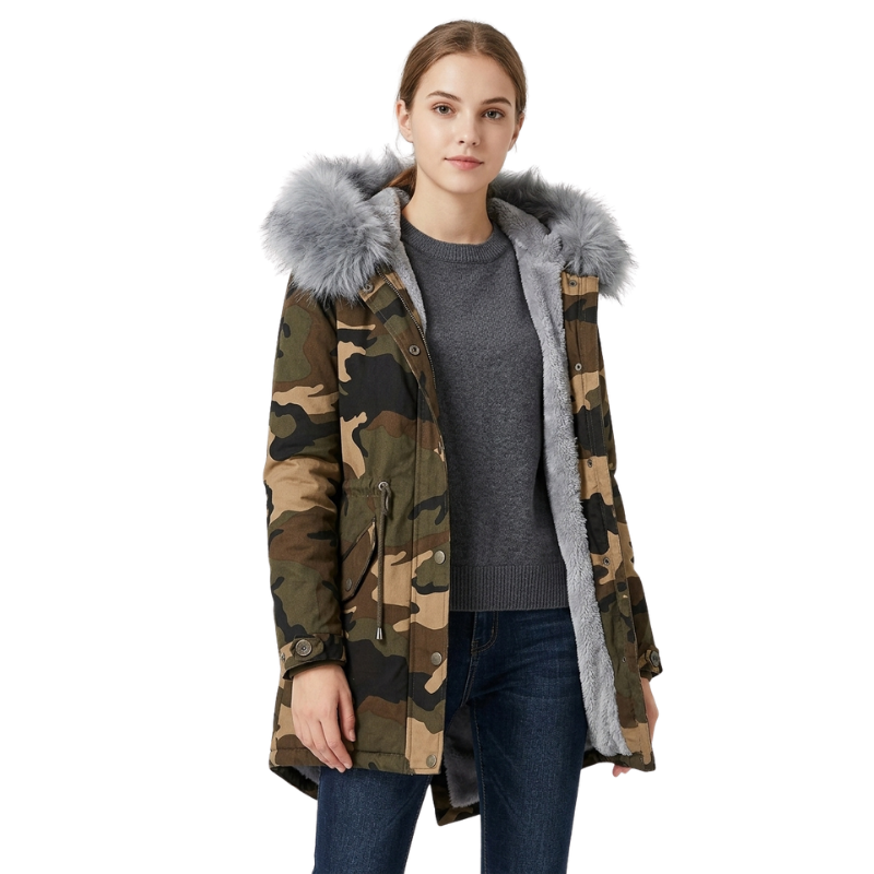 Parka femme militaire