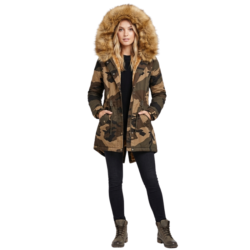 Parka femme militaire