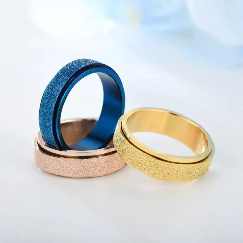 Bague acier colorée