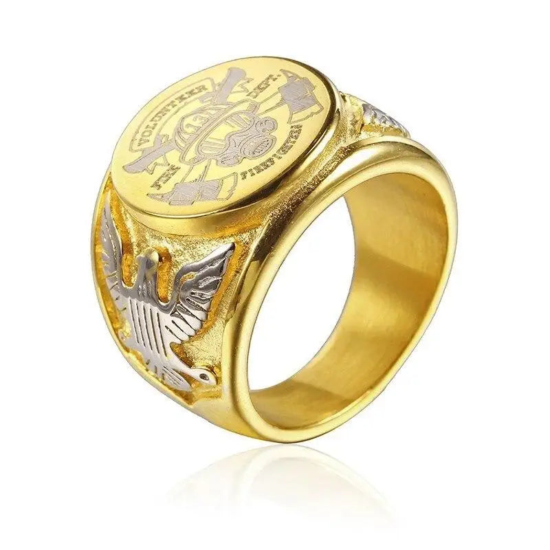 Bague acier homme militaire