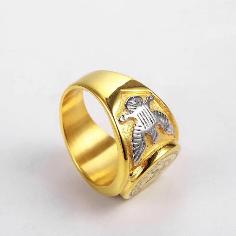 Bague acier homme militaire