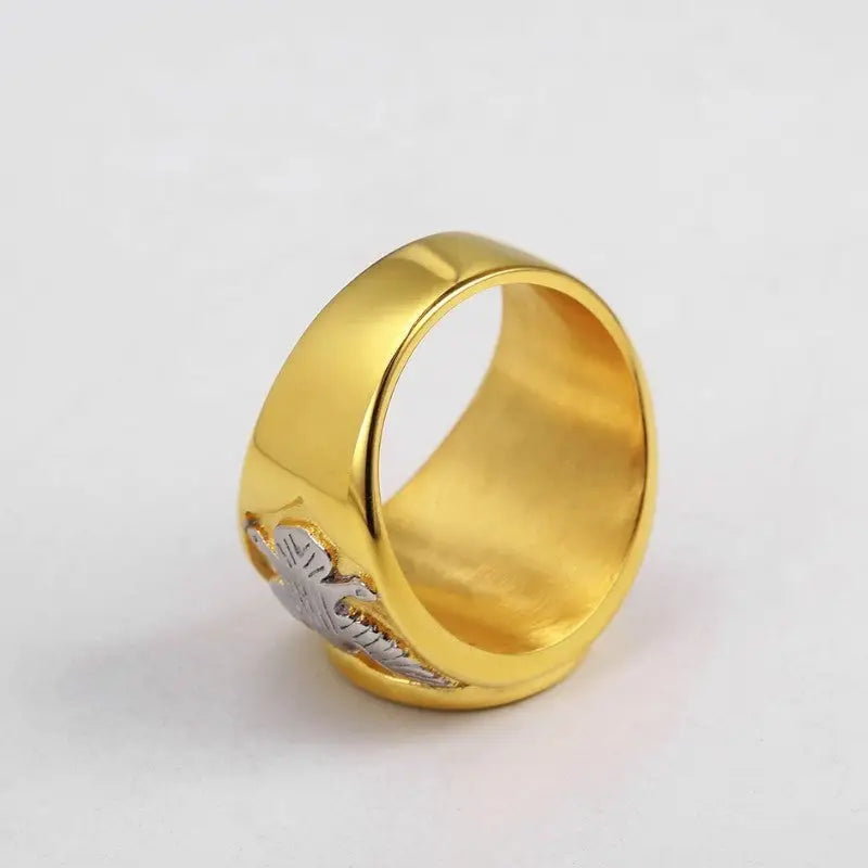 Bague acier homme militaire