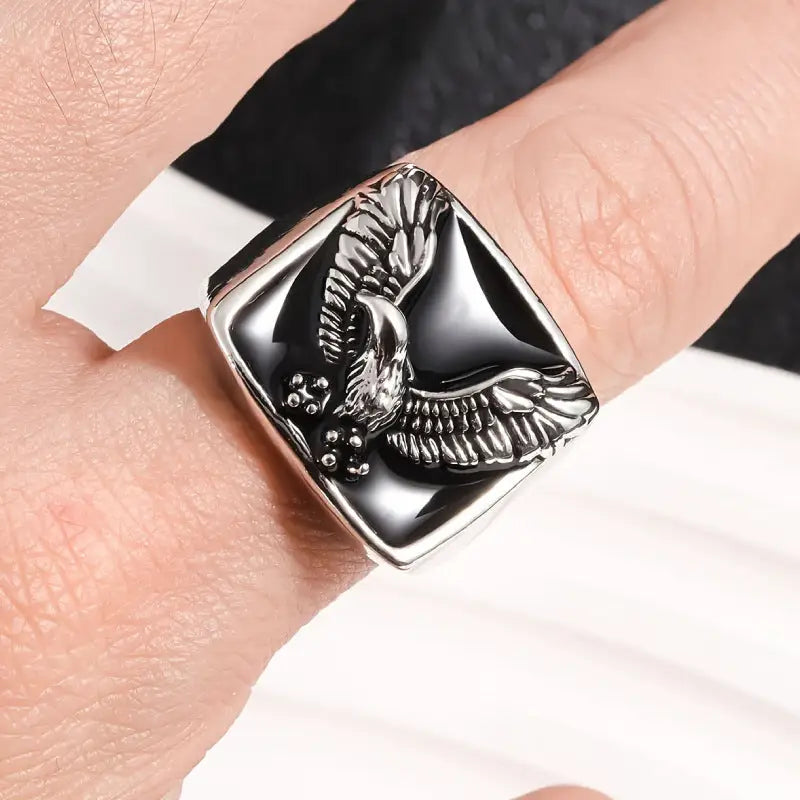 BAGUE MILITAIRE MARINE FRANCAISE (ARGENT)