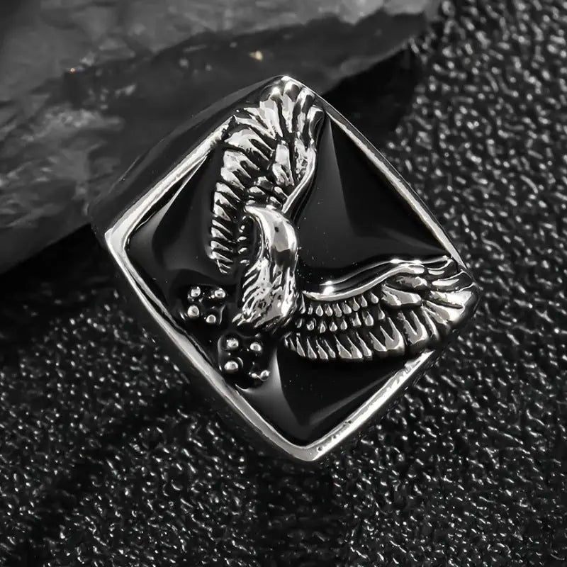 BAGUE MILITAIRE MARINE FRANCAISE (ARGENT)