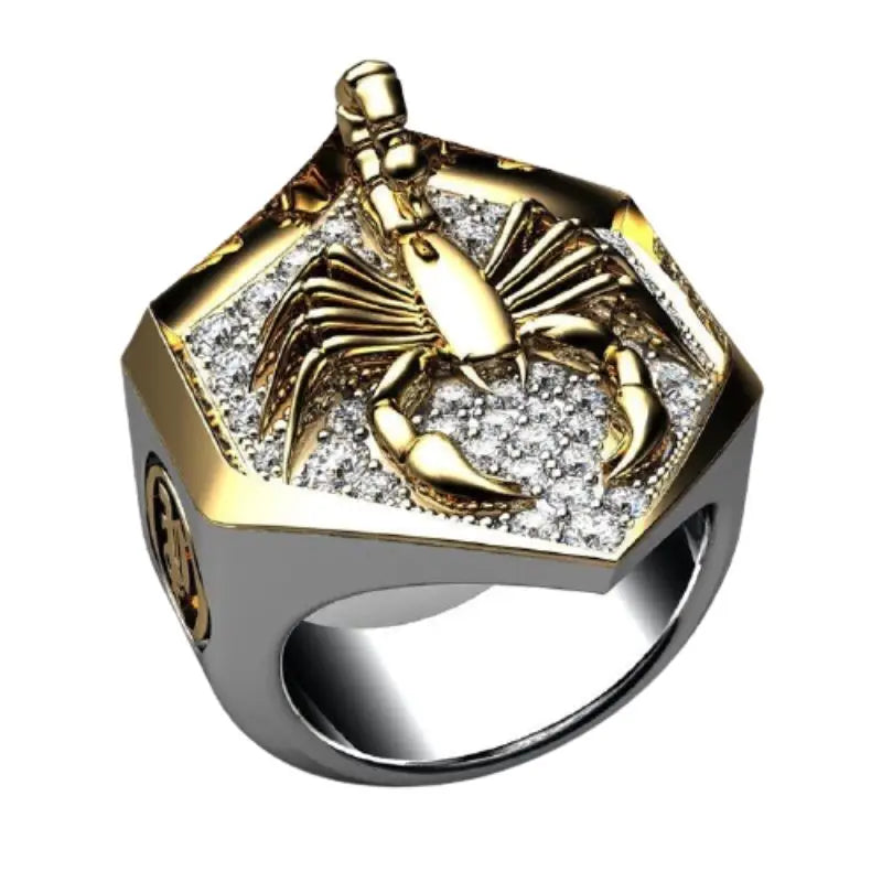 Bague militaire scorpion strass