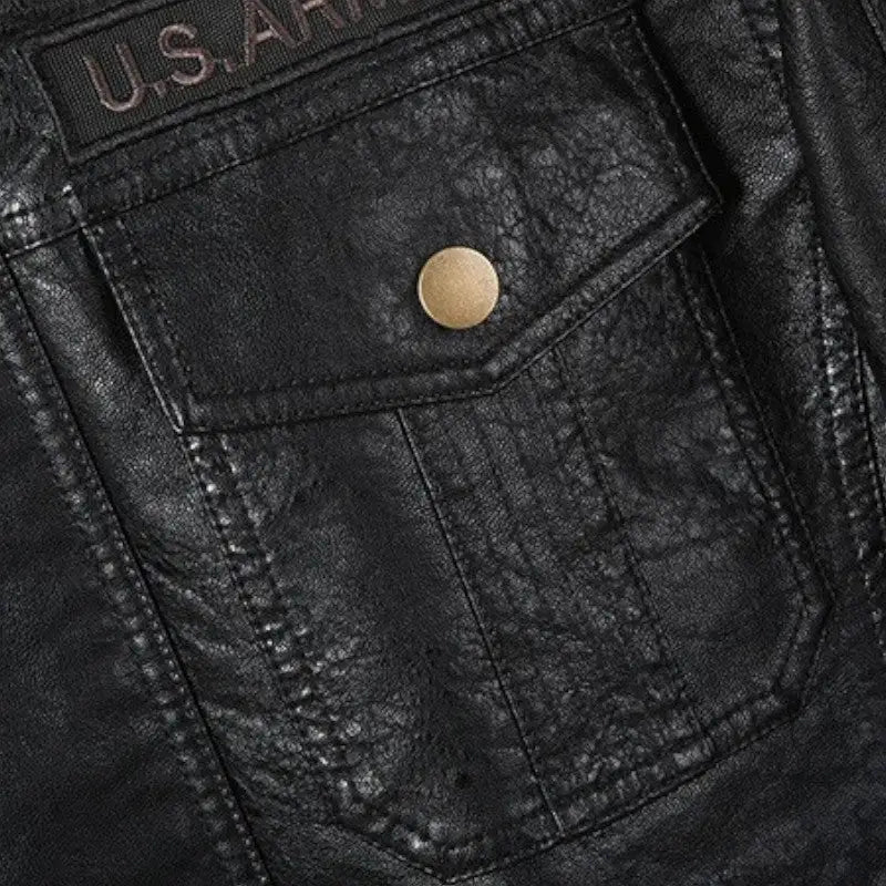 Blouson cuir militaire