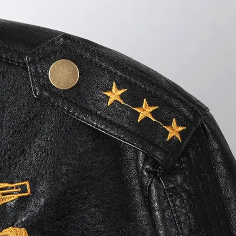 Blouson cuir militaire