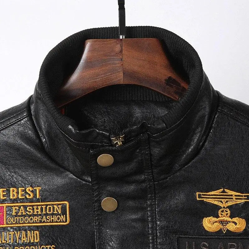Blouson cuir militaire