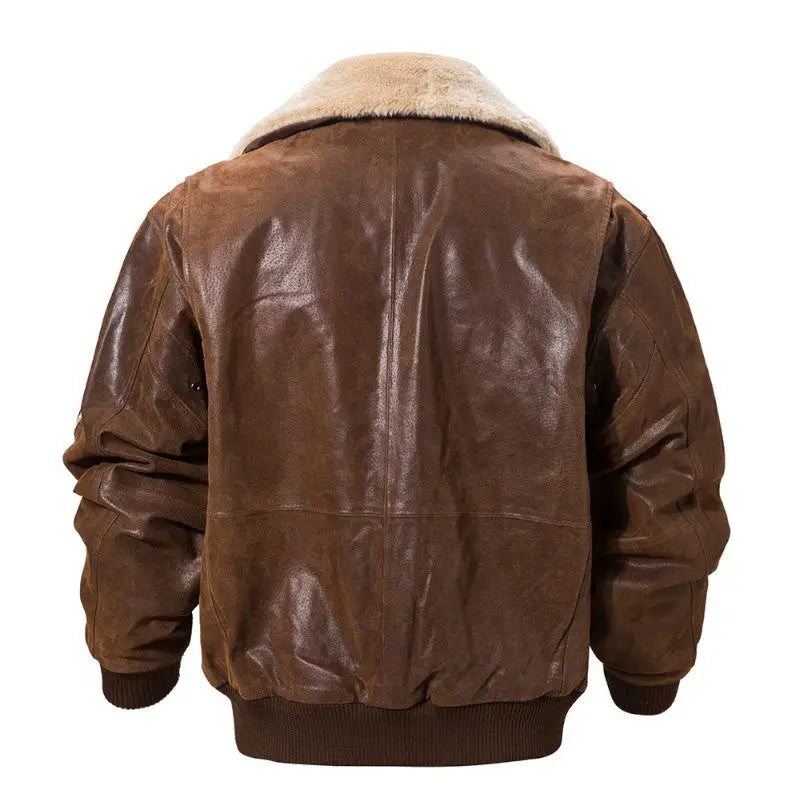 Blouson cuir militaire homme