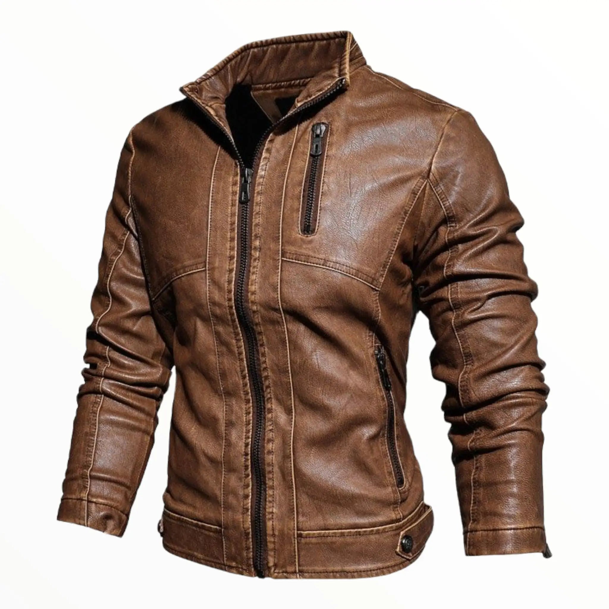 BLOUSON MILITAIRE EFFET CUIR ITALIEN