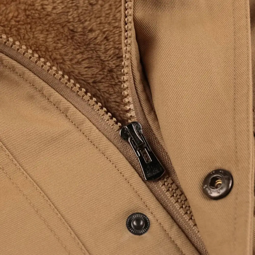 BLOUSON MILITAIRE AVEC FOURRURE INTÉGRÉE