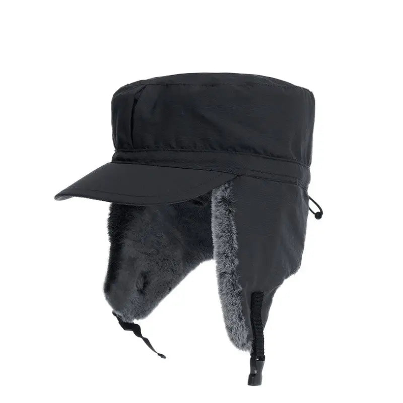 Casquette randonnée hiver avec fourrure