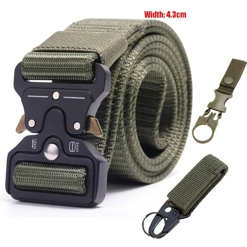 CEINTURE MILITAIRE AVEC BOUCLE EN MÉTAL
