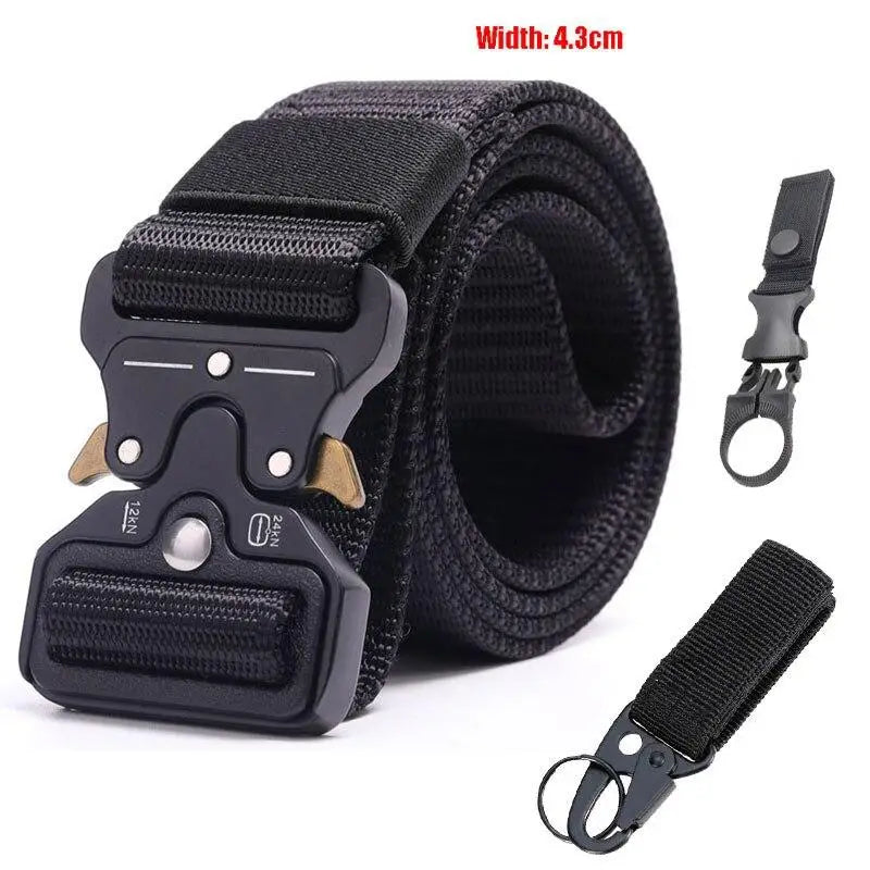 CEINTURE MILITAIRE AVEC BOUCLE EN MÉTAL