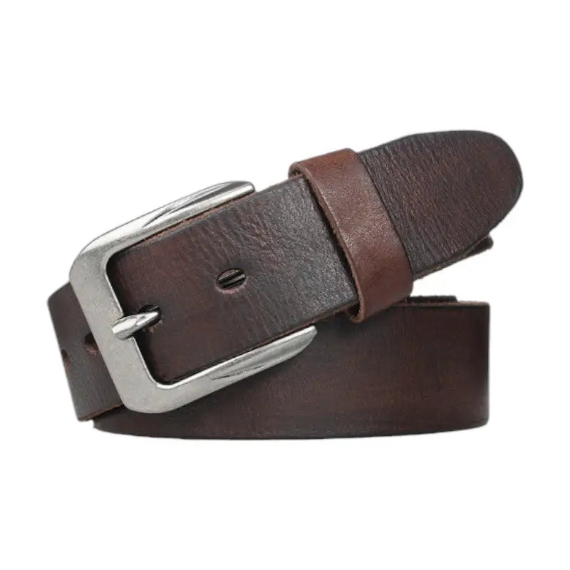Ceinture militaire cuir marron