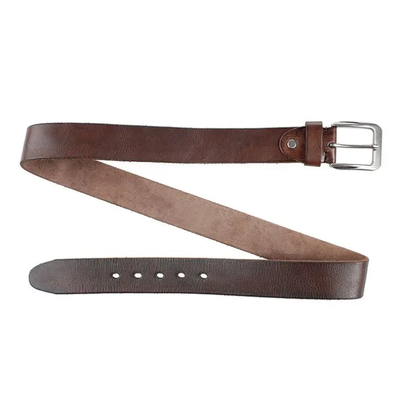Ceinture militaire cuir marron