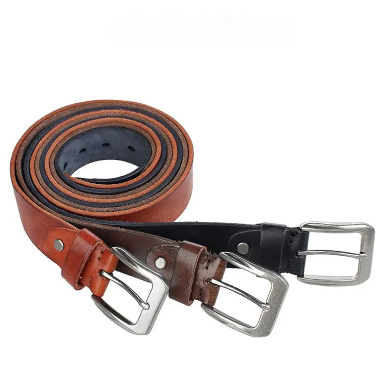 Ceinture militaire cuir marron