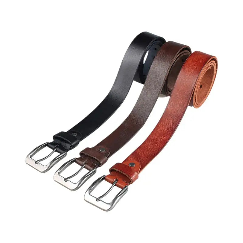Ceinture militaire cuir marron