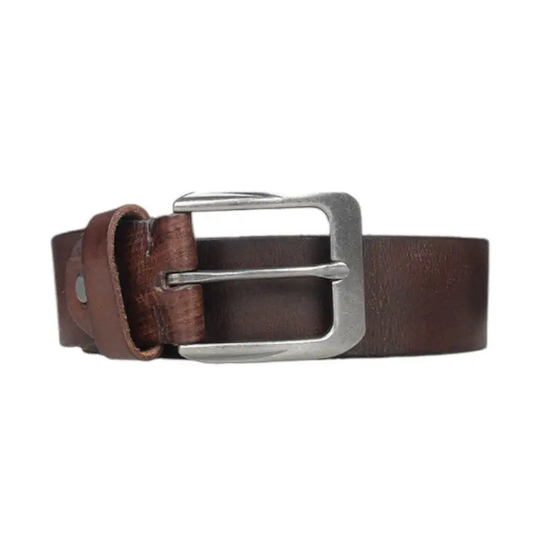 Ceinture militaire cuir marron