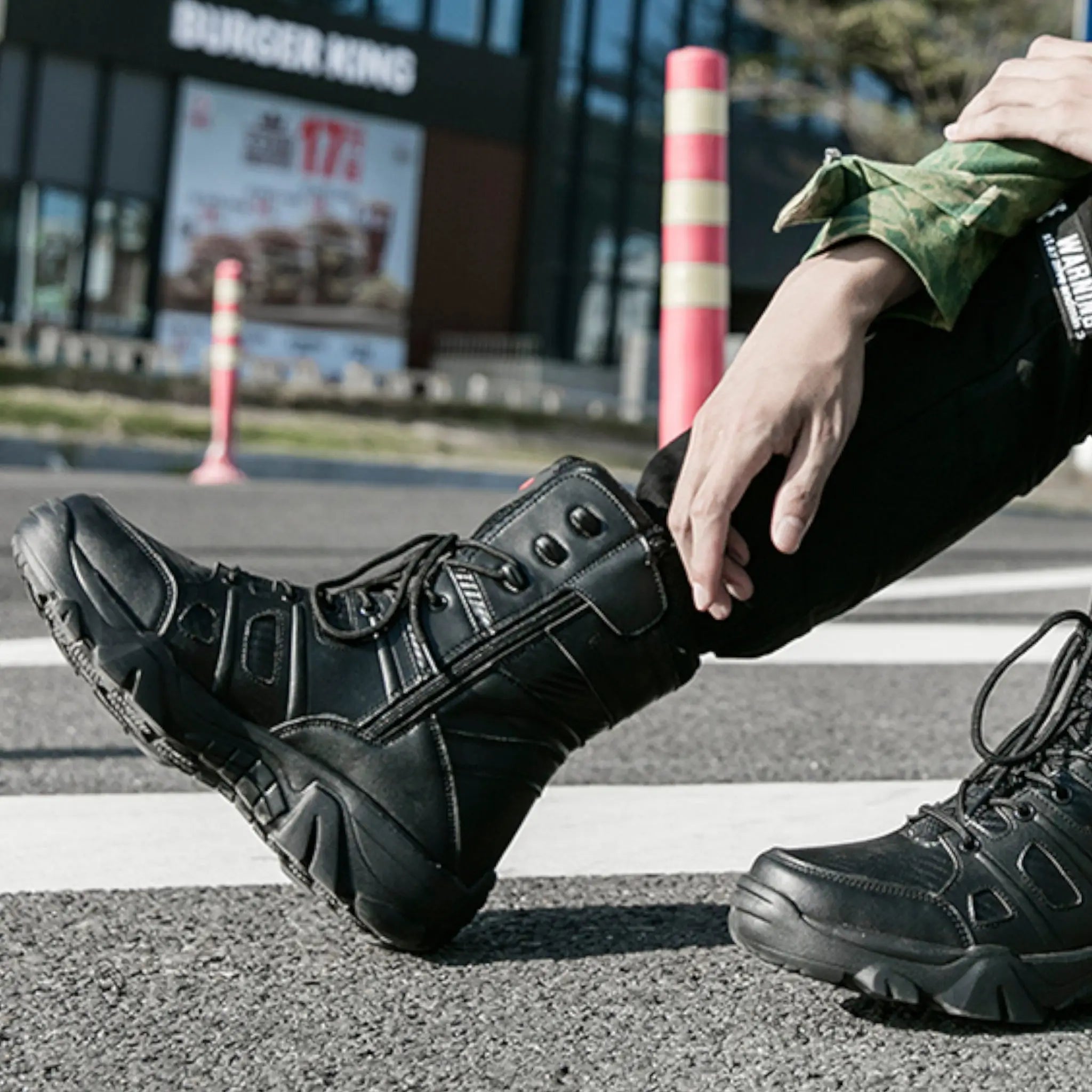 Chaussure homme style rangers