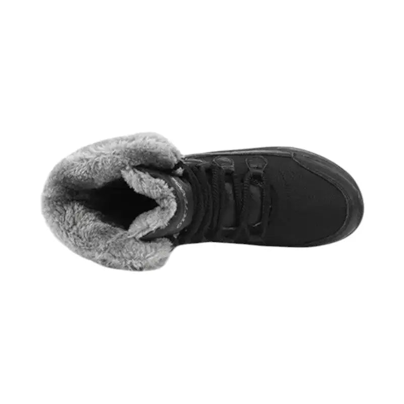Chaussures noires fourrées femme grand froid