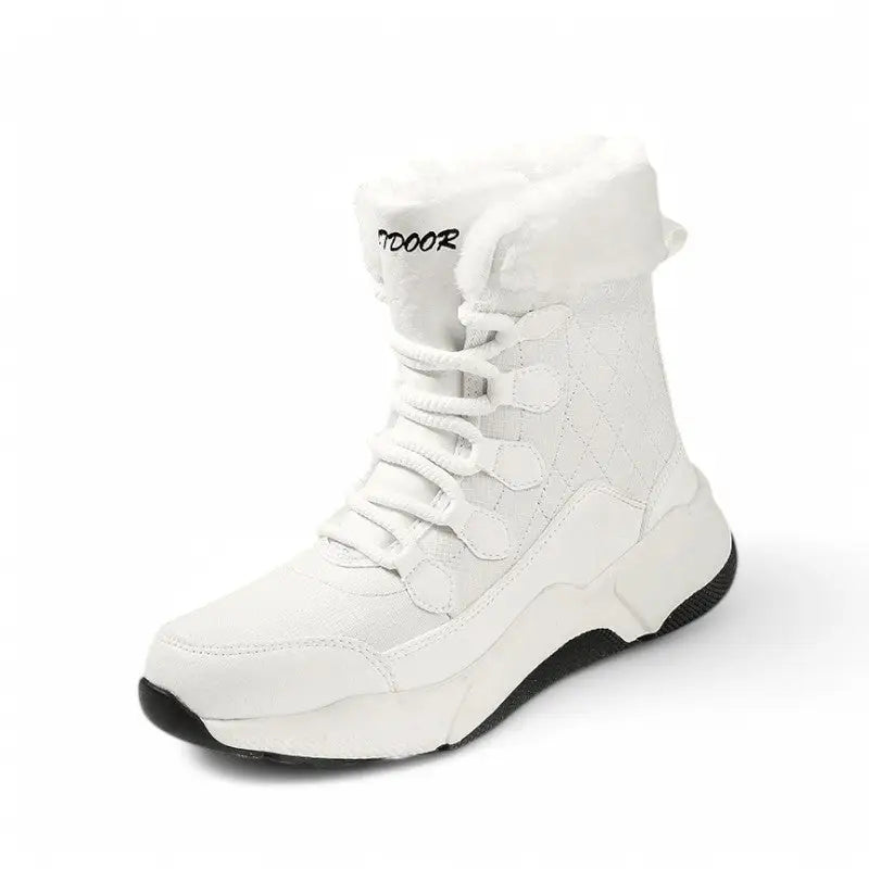 Chaussures noires fourrées femme grand froid