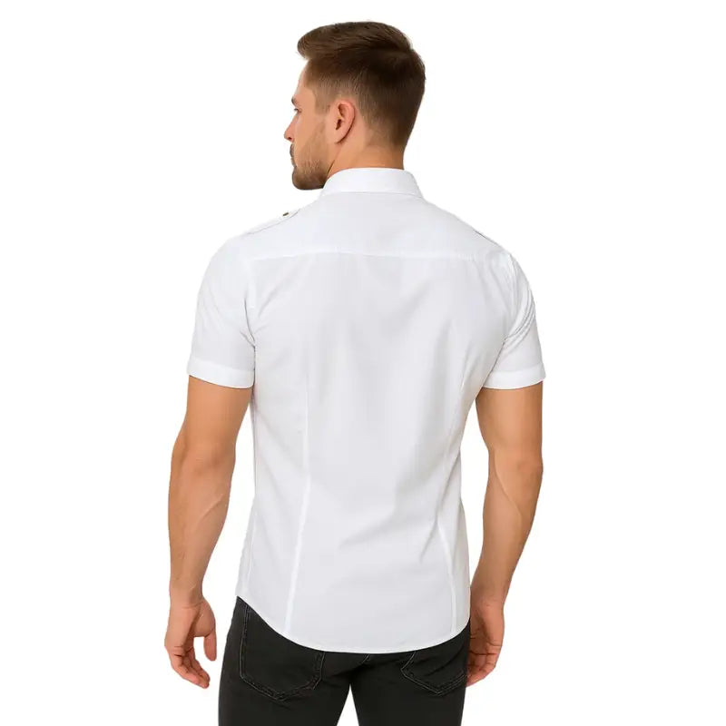 Chemise avec épaulette homme