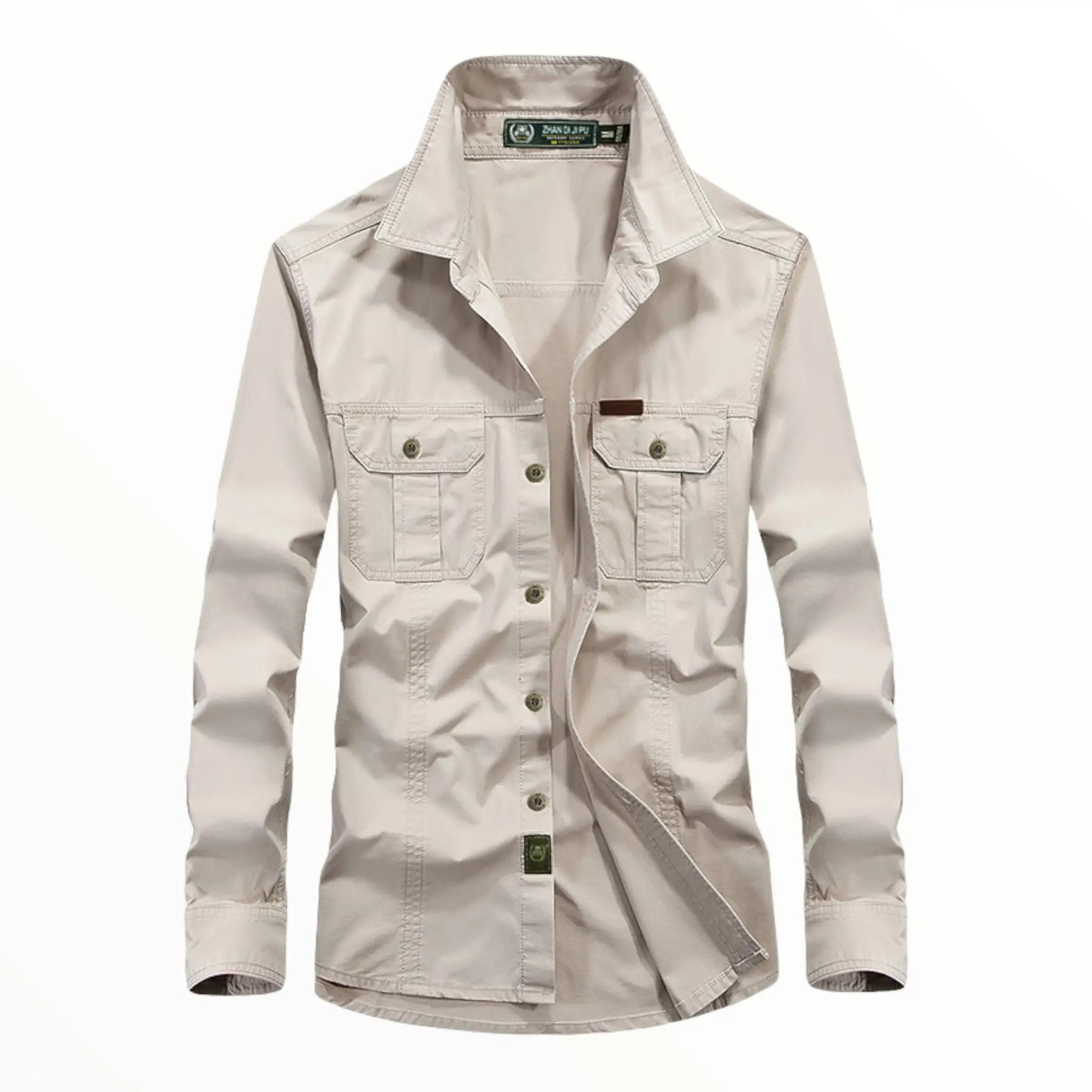 CHEMISE MILITAIRE A DOUBLE POCHES