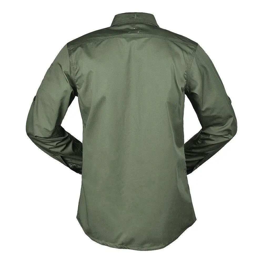 Chemise militaire homme manches longues