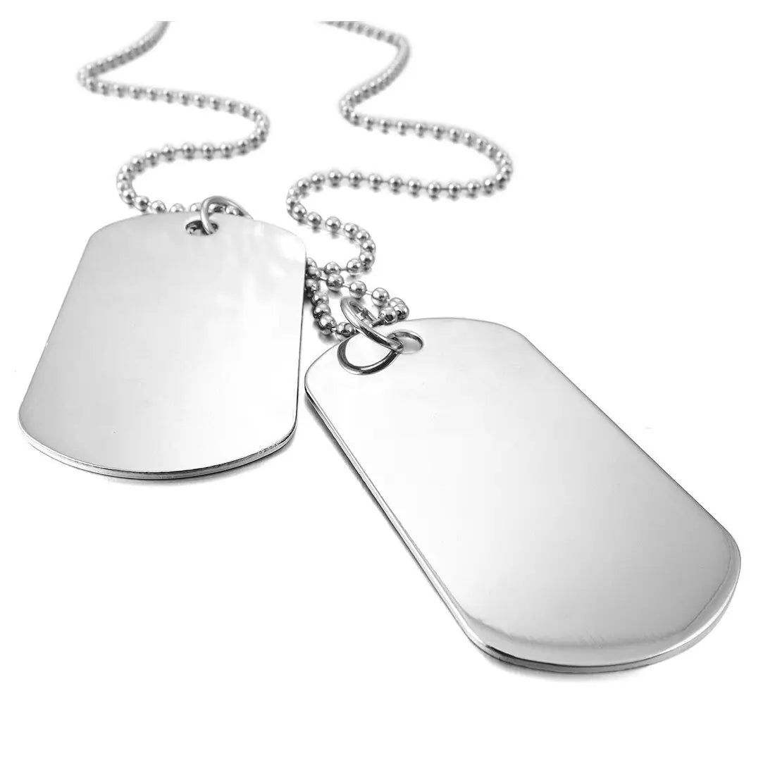 Collier homme militaire argent