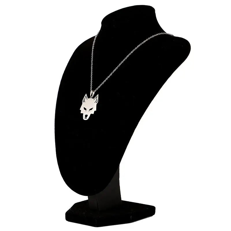 COLLIER MILITAIRE - LOUP SOLITAIRE (ARGENT)