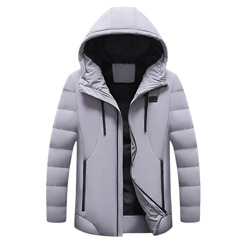 Doudoune capuche chauffante