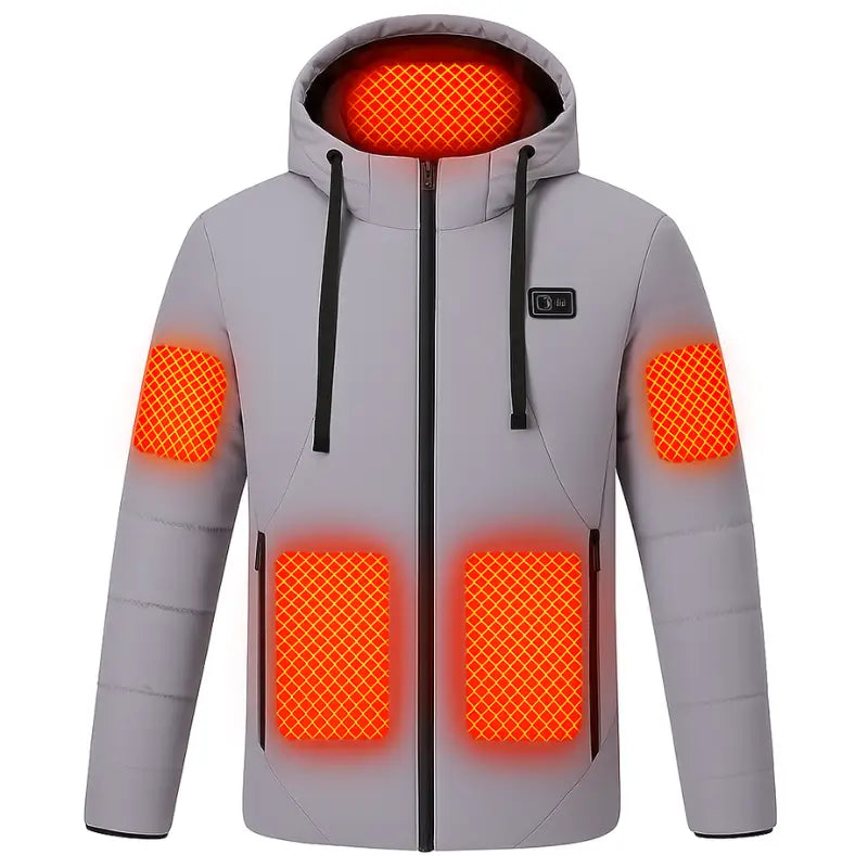Doudoune capuche chauffante