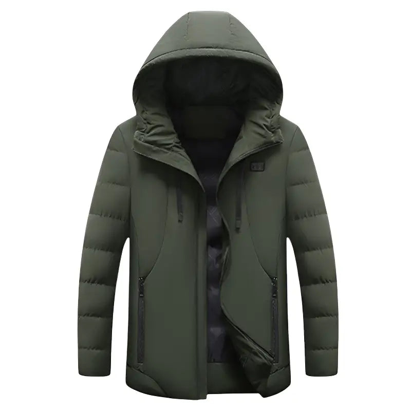 Doudoune capuche chauffante