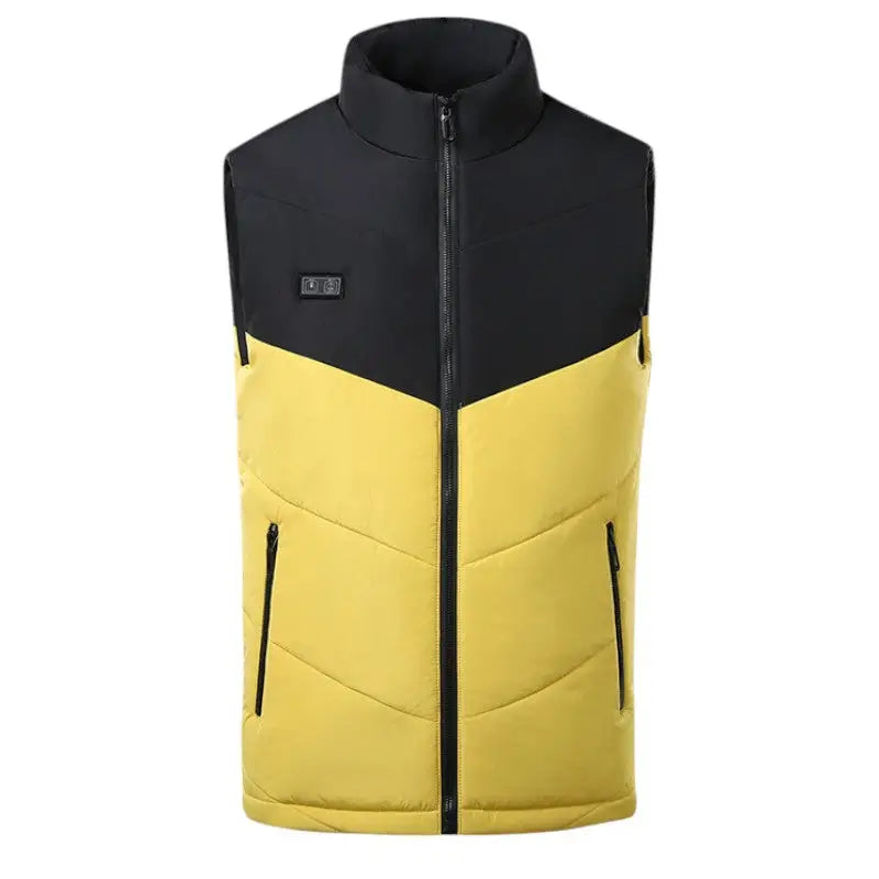 Doudoune chauffante jaune