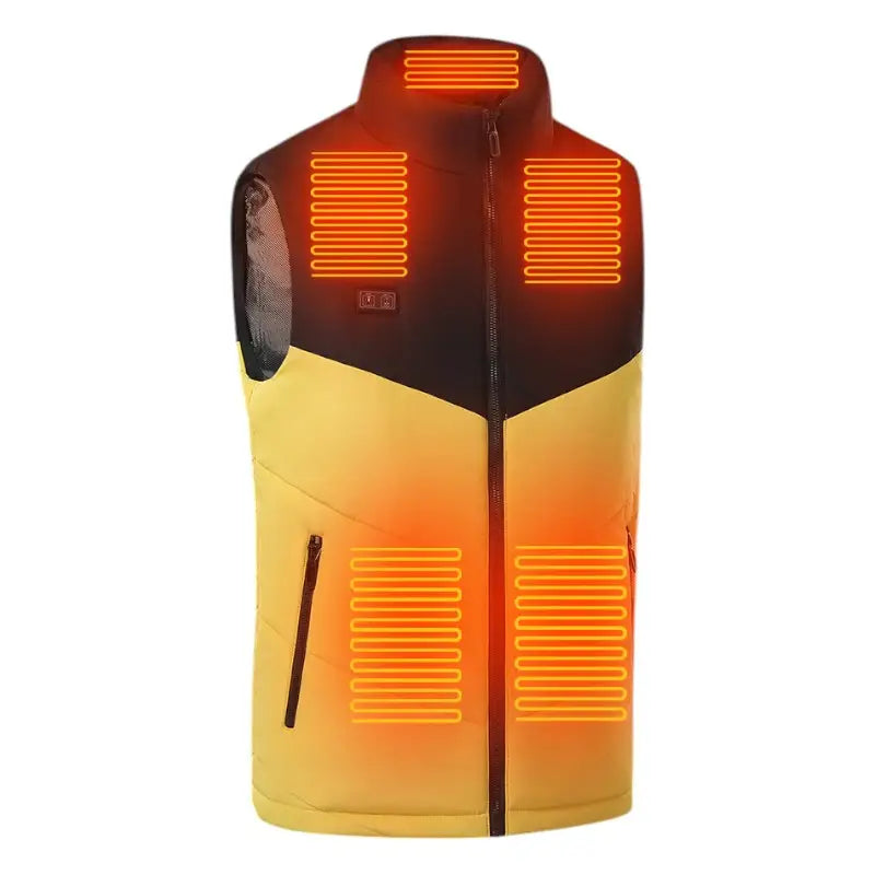 Doudoune chauffante jaune