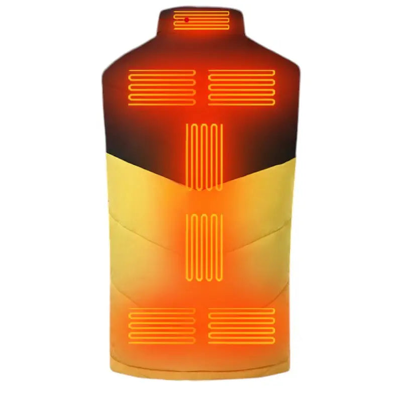 Doudoune chauffante jaune