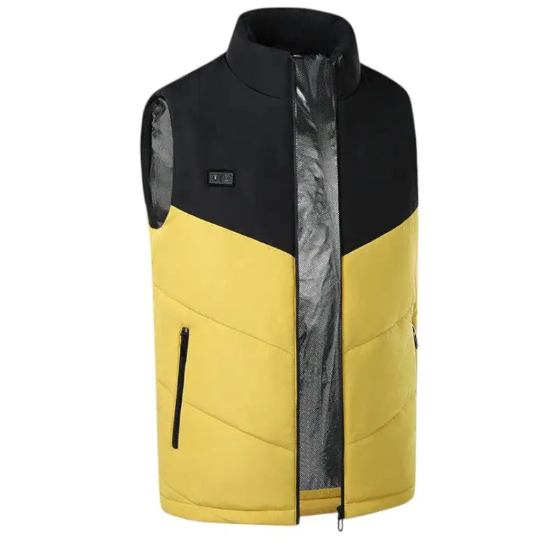 Doudoune chauffante jaune