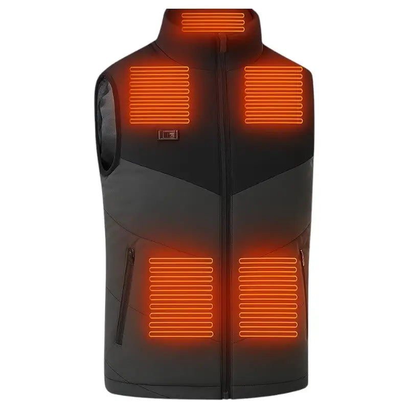 Doudoune chauffante rouge