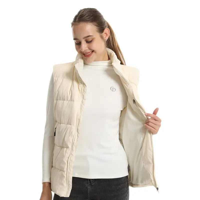 Doudoune gilet chauffante femme