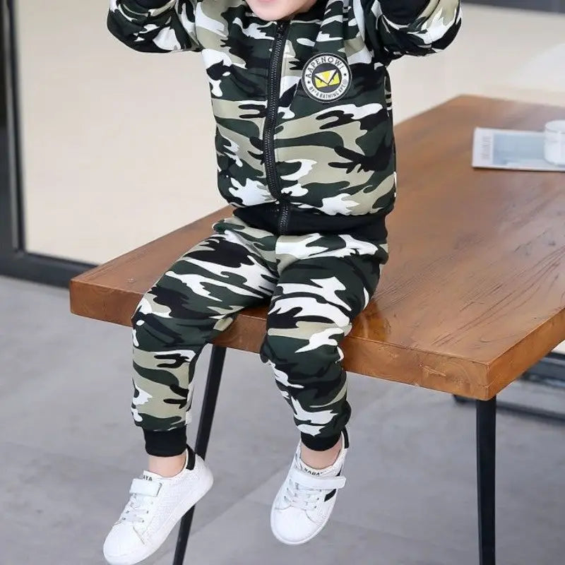 Ensemble sweat militaire garcon