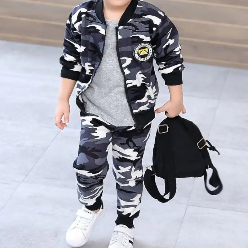 Ensemble sweat militaire garcon
