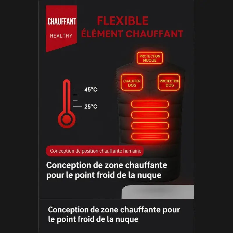 Gilet chauffant homme ski