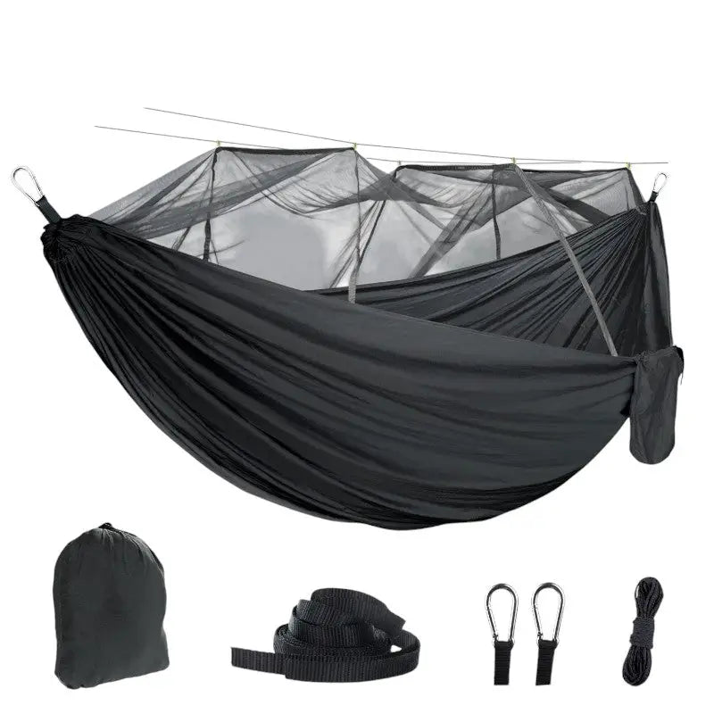 Hamac De Camping 4 En 1 Night Cat – Avec Moustiquaire Et Bâche, Pour 1 Personne, Armée