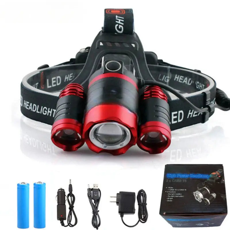 Lampe Frontale BriteBeam 230° – Étanche Et Rechargeable USB (Sans Marque)