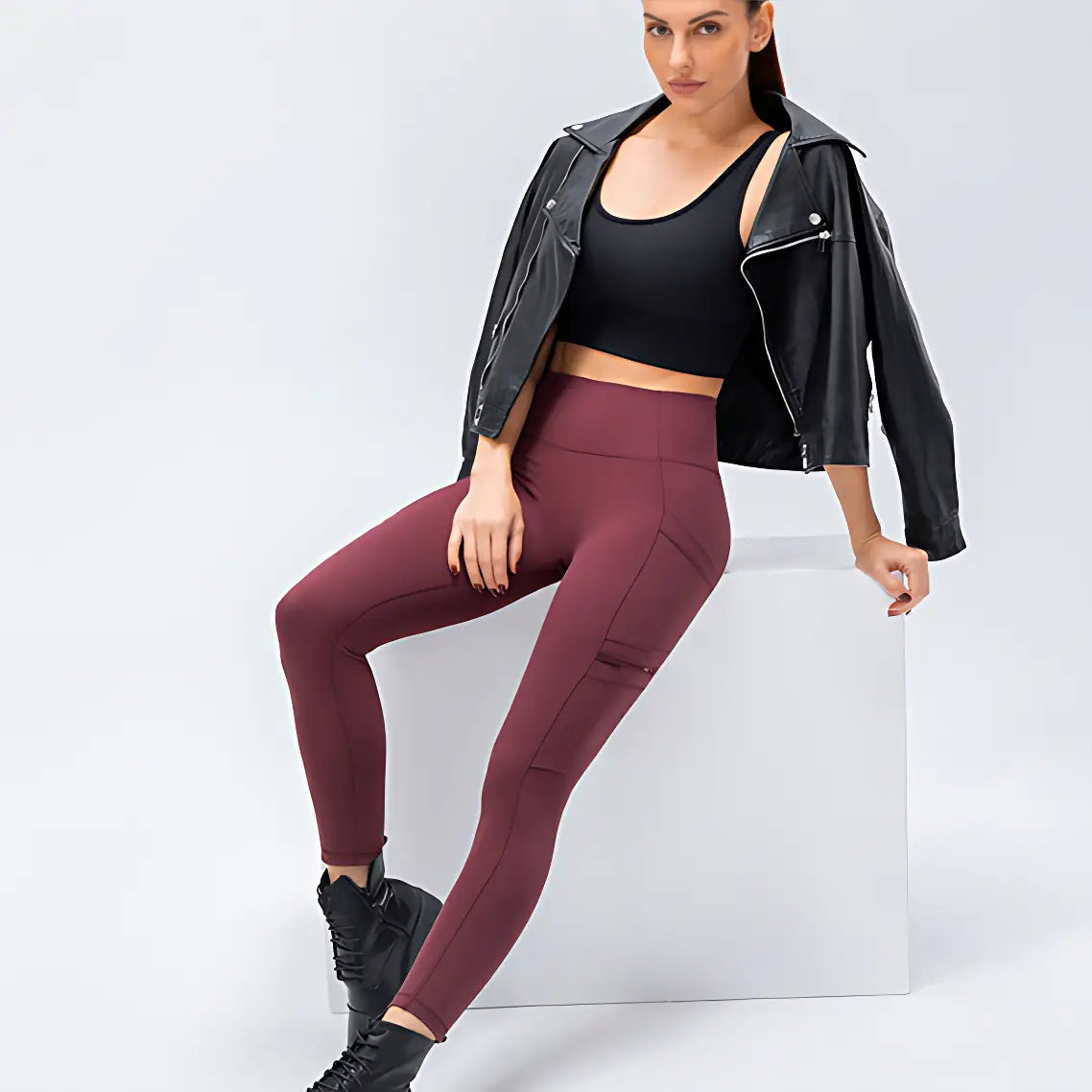 Legging randonnée femme poche zippée