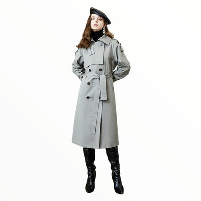 Manteau long militaire femme