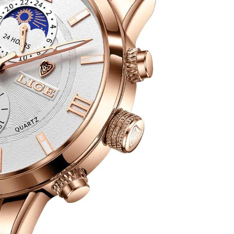 Montre analogique en cuir