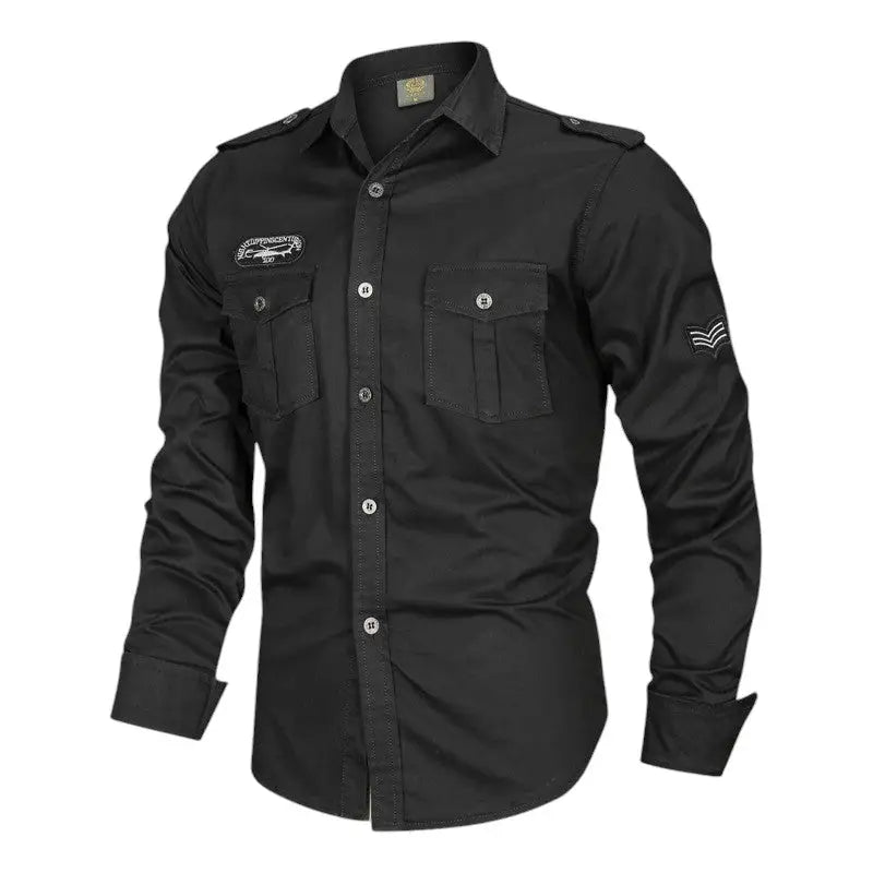 Noir chemise à manches